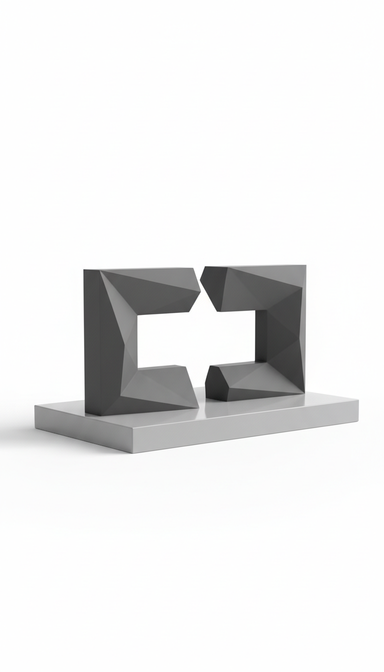 Carbon gray geometric bookend pair