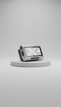 Customizable tech silver desk clock